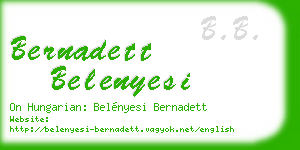 bernadett belenyesi business card